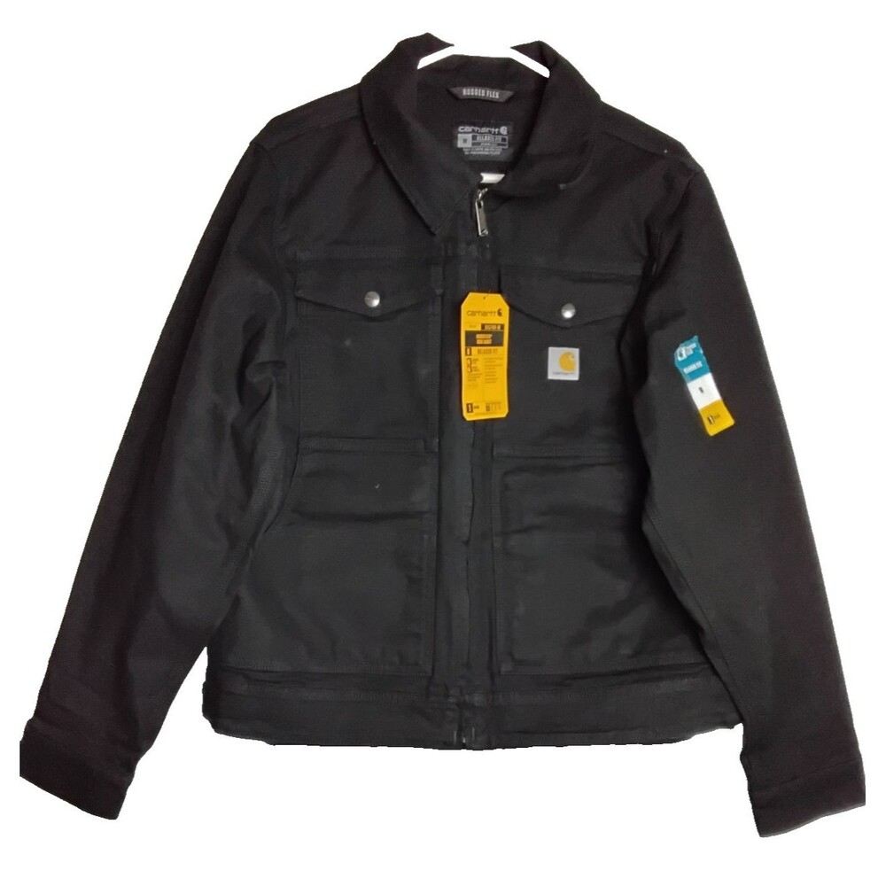 Carhartt Men's Rugged Flex® Duck Berwick Jacket, Black, Medium Outdoor Gorpcore
